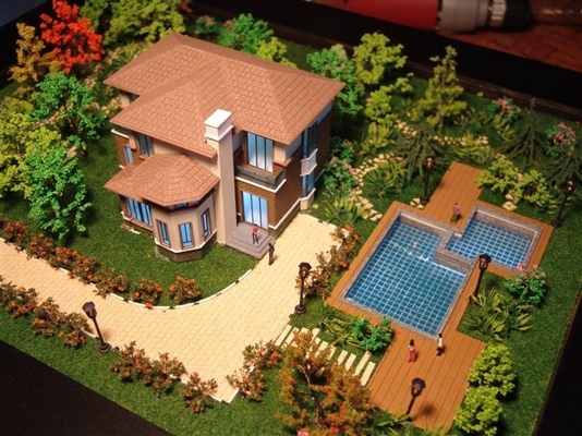 3D Villa Architectural Model Maker , Lighting Villa Scale Model Making supplier