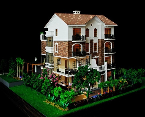 3D Villa Architectural Model Maker , Durable Lighting Scale Model Making supplier