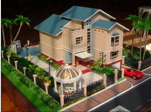 3D Miniature Architectural Model Maker / Villa building model / Residential house scale model making supplier