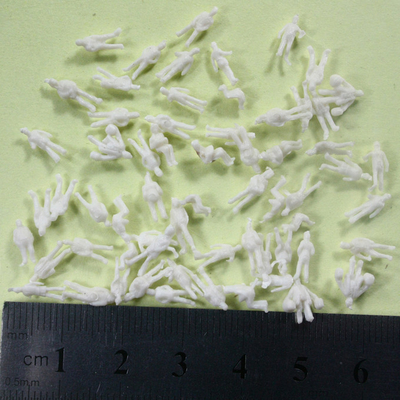 1:200 Architectural Scale Model People , Standing / Sitting White Figures 1.0cm For Layout supplier