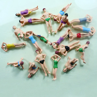 HO Scale 1:75 Painted Architectural Scale Model People Beach Swimming Figures Vary Pose supplier