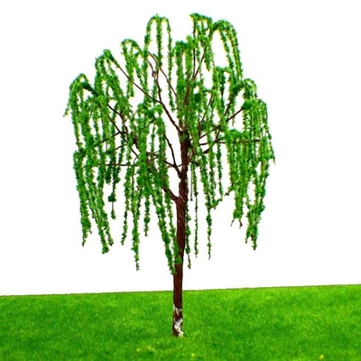 12cm Green Miniature Model Trees Willow For Train Railroad / Garden Park Lake Scene 1:75-100 Layout supplier
