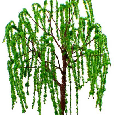12cm Green Miniature Model Trees Willow For Train Railroad / Garden Park Lake Scene 1:75-100 Layout supplier