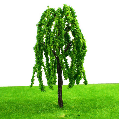 Green Willow Miniature Model Trees 9cm 1:75-100 For Garden Park Lake Scene Layout supplier