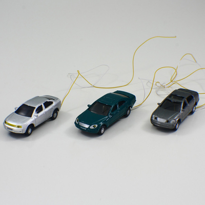 1:100 Lighting Custom Scale Model Cars Alloy Mini Die Casts For Building Roadside Layout supplier