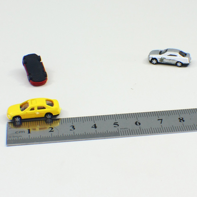 Plastic 1:200 Custom Scale Model Cars , Building Railway Roadside Colorful Model Car supplier