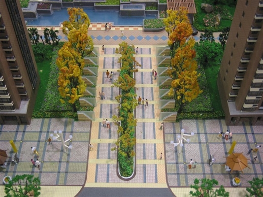 Beautiful Scale Model Scenery For Custom Residential Building Layout supplier