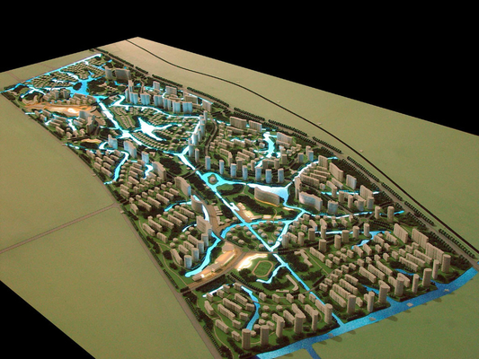 Nice Lighting Scale Model Scenery For Town Planning Layout supplier