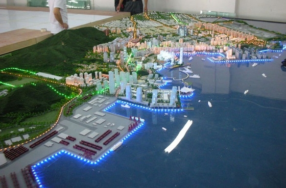Square Scale model Scenery For Country Harbor Model Layout supplier