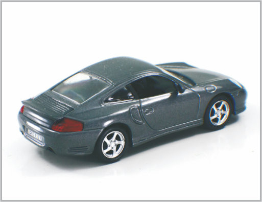 1 / 43 Diecast Carbon Black Alloy Custom Scale Model Cars Porsche 911 Turbo For Collection supplier